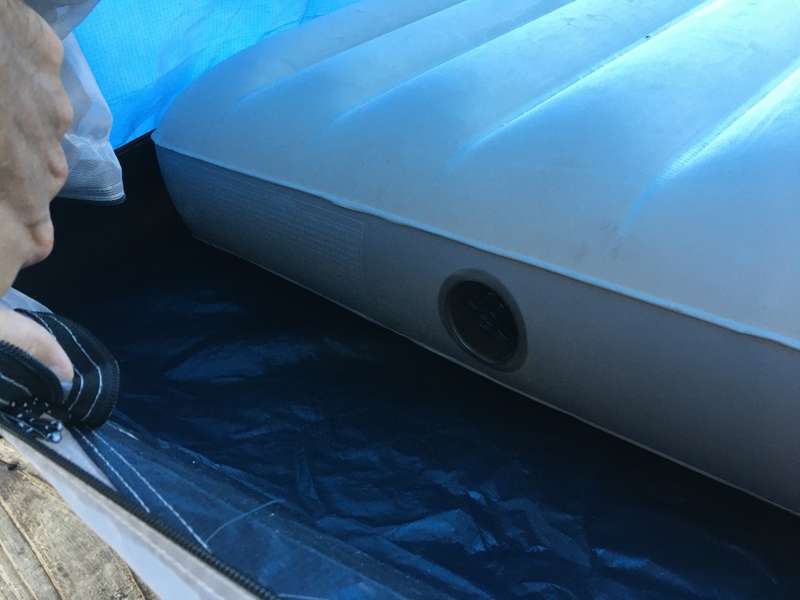 K-Way Panorama 3 dome tent and 2x intex single mattress with pump