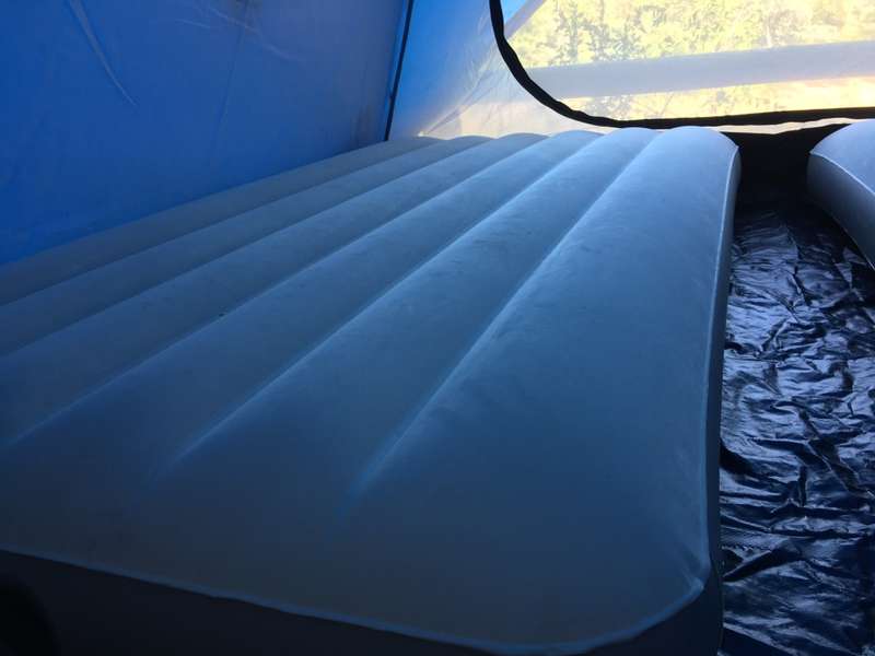 K-Way Panorama 3 dome tent and 2x intex single mattress with pump