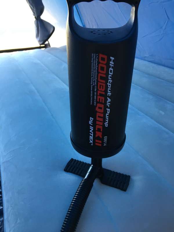 K-Way Panorama 3 dome tent and 2x intex single mattress with pump