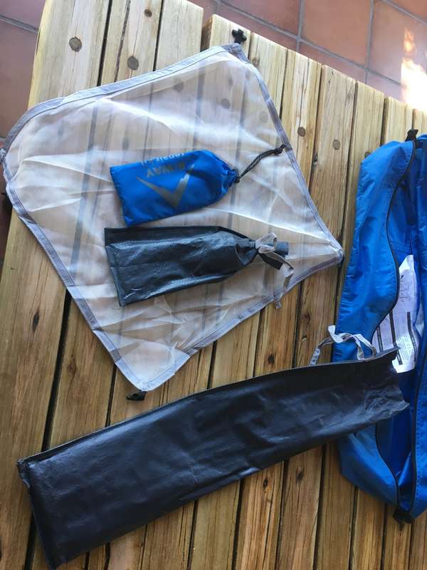 K-Way Panorama 3 dome tent and 2x intex single mattress with pump