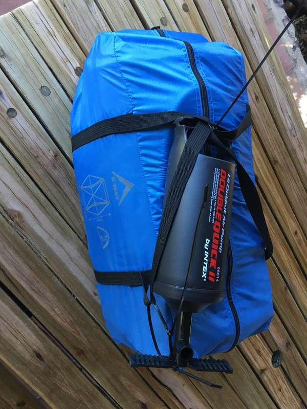 K-Way Panorama 3 dome tent and 2x intex single mattress with pump