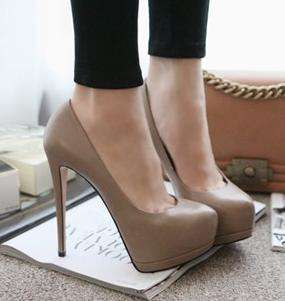 Hidden Platform Pumps in Beige / Brown / Black (Size 2.5 - 6)