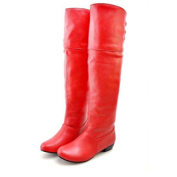 Fabulous Knee High Boots in Red / White / Black / Brown ( Size 2 - 10 )