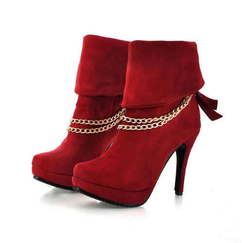 Red Ankle Boots