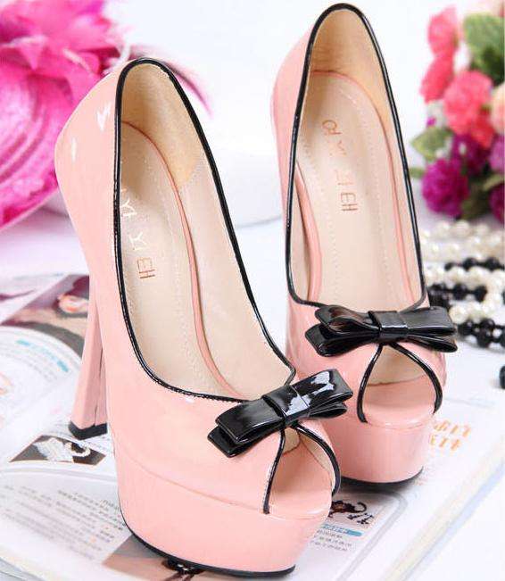 Retro 14.5cm Peep Toe Platforms - 2 Colours