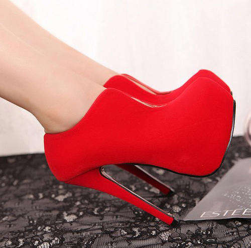 !!! HOT !!! 14cm Heel Irregular Design Booties in Red