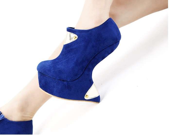 LIMITED - Designer HEEL LESS Wedge in Blue