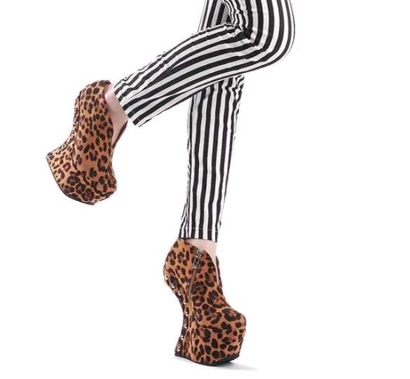 LIMITED - Helless Wedge in Leopard