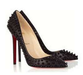 POPULAR Black Spiked Pointed Heels - Also Red