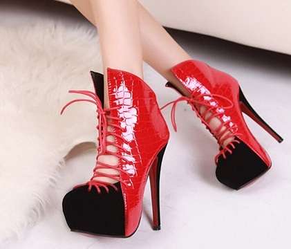 High Fashion Lace Up Booties