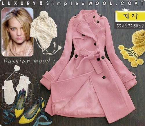 Long SleeveCoat Belted Size S-M-L