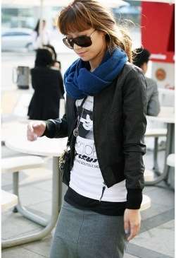 Faux Leather Short Black Jacket Size M