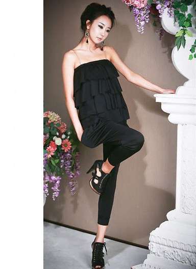 *SPECIAL OFFER* Flounce Front Jumpsuit Black