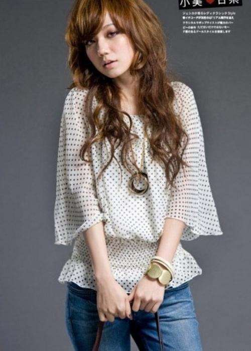 Wide Collar Chiffon Blouse