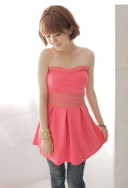 Pink Strapless Dress