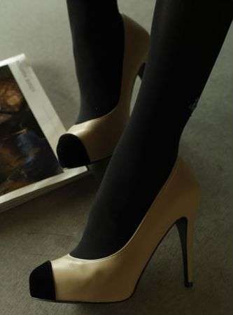 !!NEW!! Must Have Two Color Stylish Pumps Tan&Black-suede(Size 2-6)
