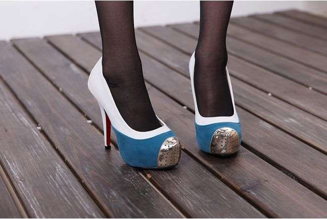 Special Designer Multi-Color Pumps Blue ( Size 2.5 - 6 )