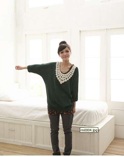 !!NEW!! Lace V-Neck Long Shirt.