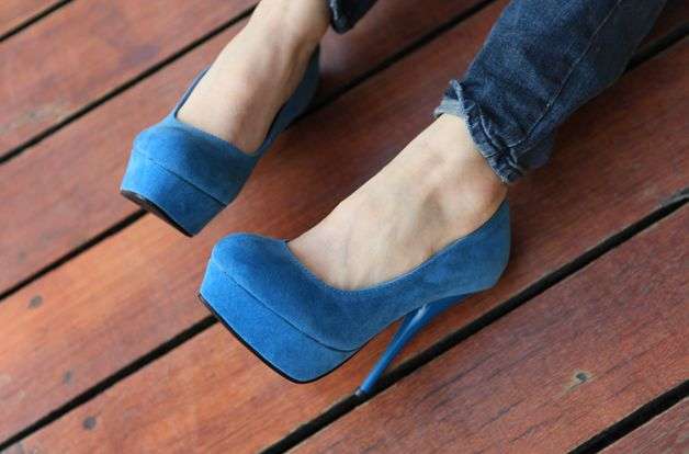 !!NEW!! Blue Suede Stilettos ( Size 2.5 - 6 )