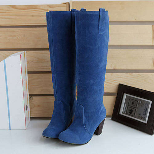 Comfy Blue Suede Boots ( Size 2 - 8 )
