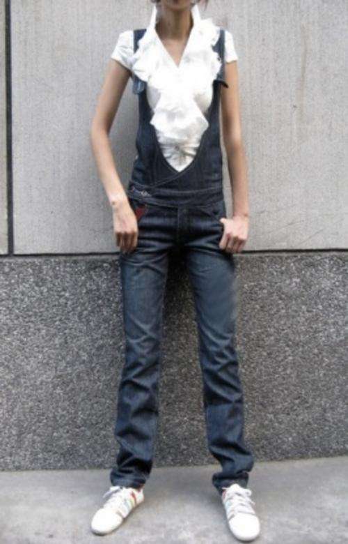 !!NEW!! Long Jean Jumpsuit in Deep Blue Size M