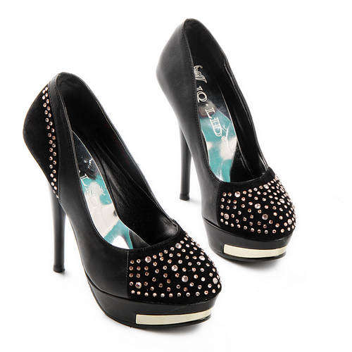 !!!NEW!!! Suede and Diamante Kitten Heels in Black (Size 2 - 6)