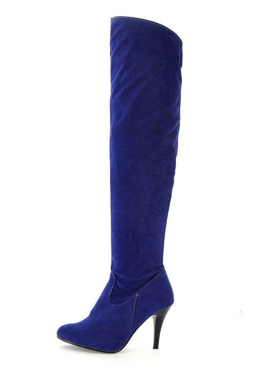 !!NEW!! 2 Ways To Wear Tall Heeled Boots in Frosted Blue (2 - 8)