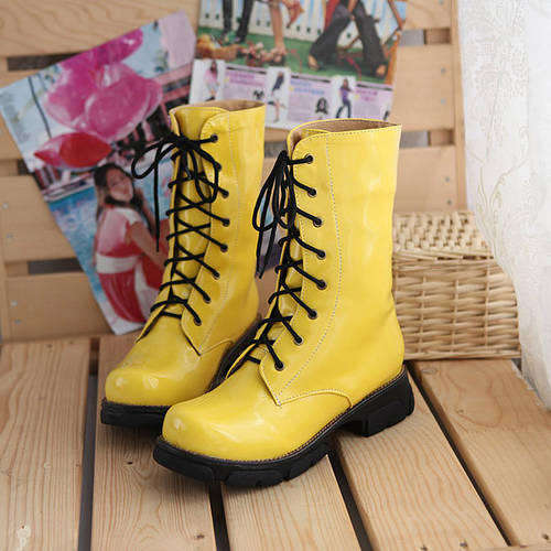 !!!NEW!!! Flat Lace Up Boot in Yellow ( Size 2 - 6 )