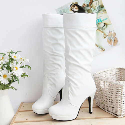 !!!NEW!!! Platform Tall Boots in White (Size 2- 8)