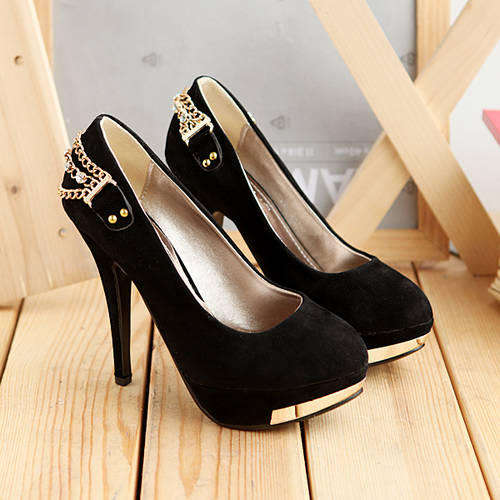 !!!NEW!!! Suede Pumps with 12cm High Heels in Black ( Size 2 - 6 )
