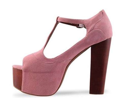 !!!NEW!!! Italian Design Thick Heels in Pink Suede ( Size 2 - 6 )