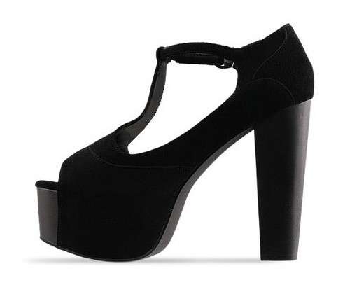 !!!NEW!!! Italian Design Thick Heels in Black Suede ( Size 2 - 6 )