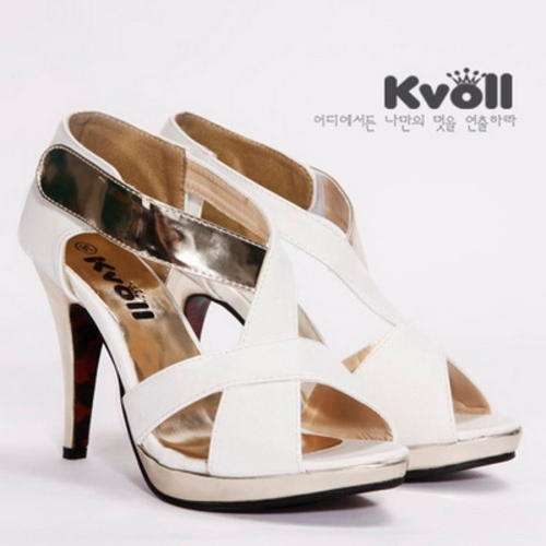 !! PROM !! Silver and White Elegant Sandals for matric farewell (Size 2.5 - 6.5)