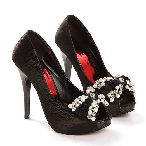 !!! PROM !!! High Heel Open Toe Pumps in Black for Matric Farewell (Size 2 - 6)