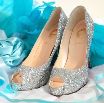 !!NEW!! 11cm High Heel Peep Toe Pumps in Silver and Gold (Size 2.5 - 6)