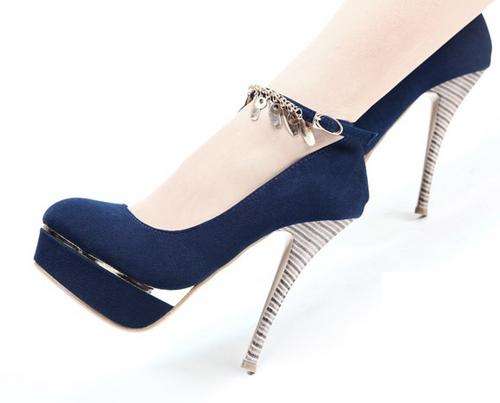 Elegant High Heel Pumps in Blue (2-6)