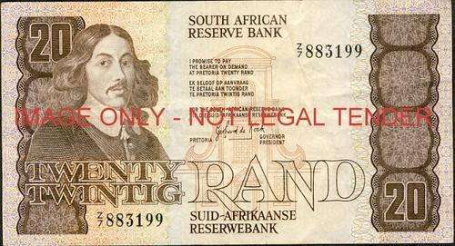 GPC de Kock Second Issue Twenty Rand Replacement Z7 vg condition
