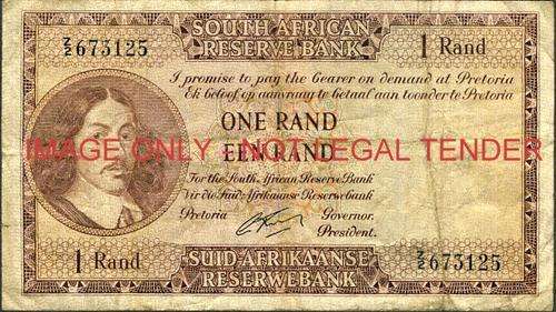 G Rissik First Issue One Rand Replacement  Z2 f condition (only 757 000 printed)