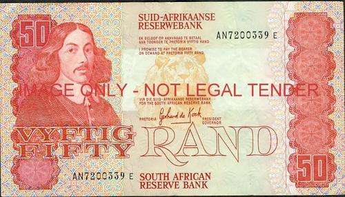 GPC de Kock Third Issue Fifty Rand Prefix AN vf condition