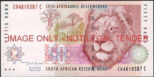 TT Mboweni First Issue Fifty Rand Prefix CH unc condition (very scarce)