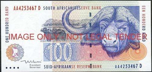 TT Mboweni First Issue One Hundred Rand Prefix AA unc condition (very scarce)