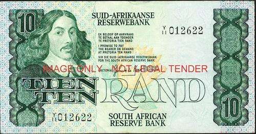 GPC de Kock Second Issue Ten Rand Replacement Y11 vf condition