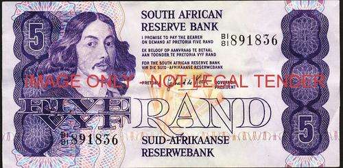 GPC de Kock First Issue Five Rand Prefix B1/81 vf condition