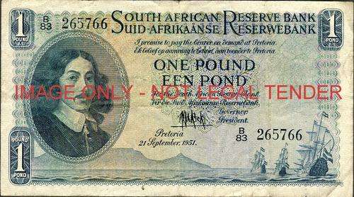 MH de Kock Second Issue One Pound Prefix B83   f condition