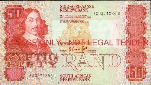 GPC de Kock Third Issue Fifty Rand Replacement XX vf condition (very scarce)
