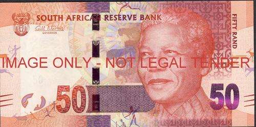 Gill Marcus Second Issue Fifty Rand Prefix AM unc condition