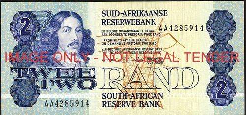 CL Stals First Issue Two Rand Prefix AA 4285914 unc condition