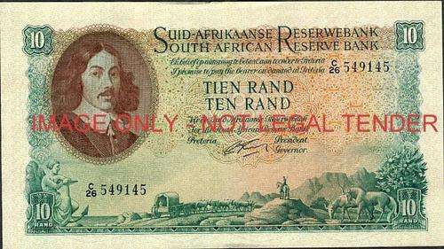 G Rissik First Issue Ten Rand Prefix C26 549145  ef condition
