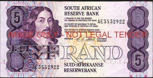 CL Stals First Issue Five Rand Prefix AE vf condition