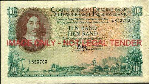 MH de Kock Fourth Issue Ten Rand Prefix C9 vf condition